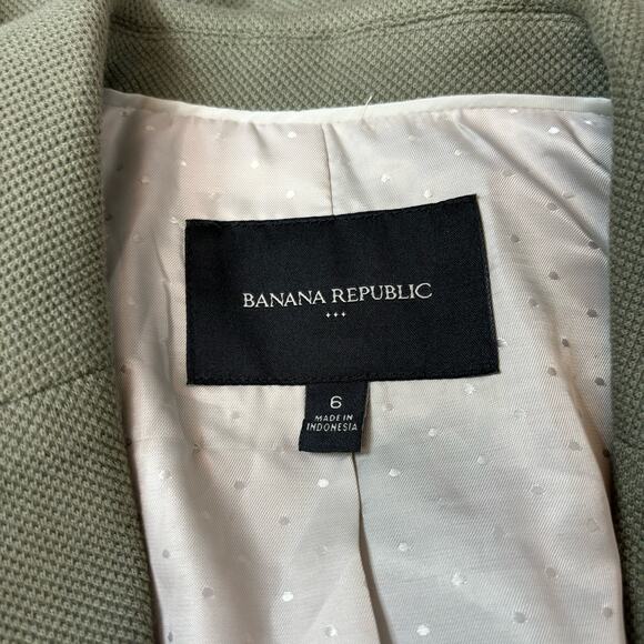 Banana Republic Olive 2-Button Blazer Size 6 - Picture 7 of 7